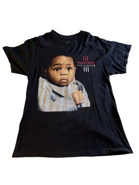 Lil Wayne Tha Carter III Graphic T-Shirt Black Size M Rap Hip Hop Tee